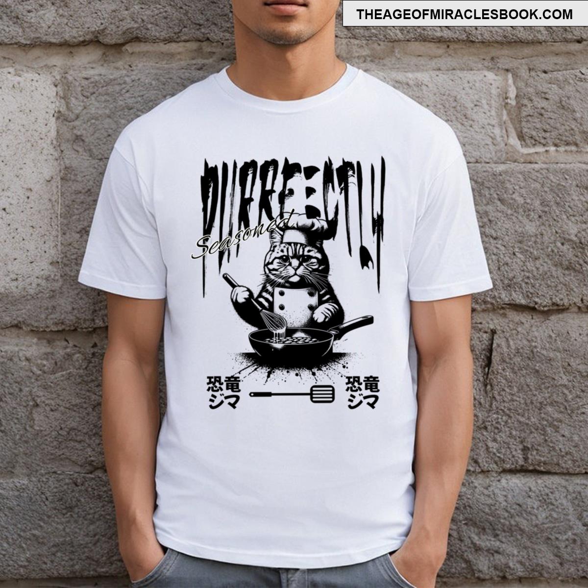 Purrfectly Seasoned Cat Cooking T-shirt