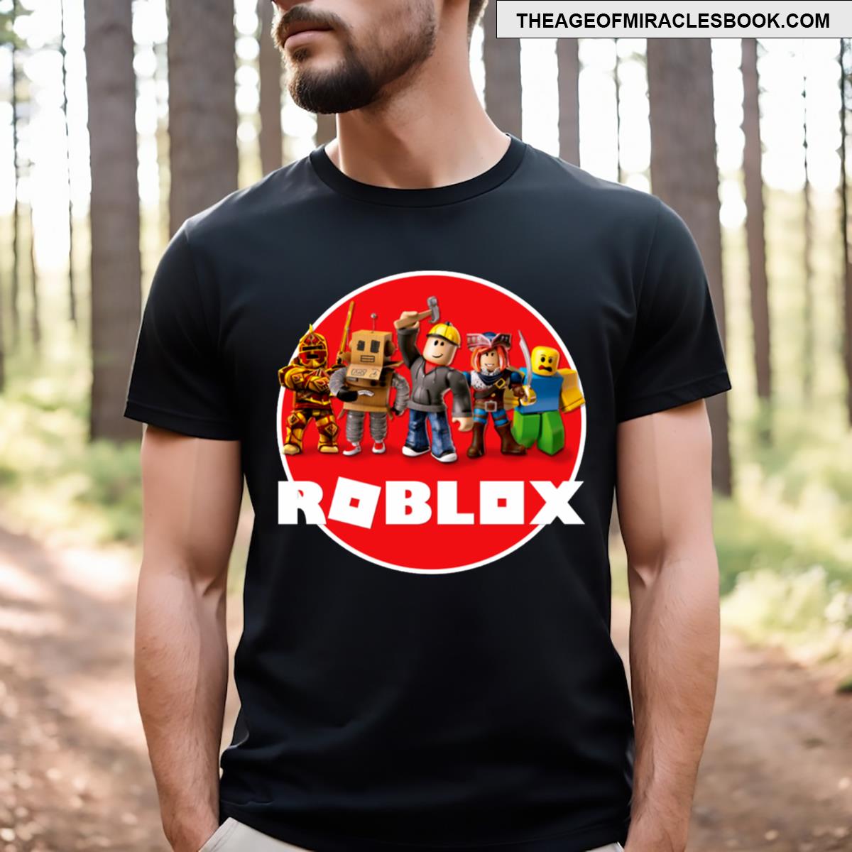 Roblox All Characters Roblox Logo T-shirt