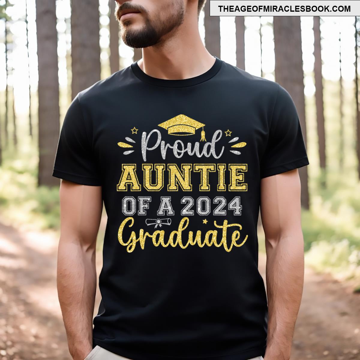 Proud Auntie Of A 2024 Graduate Senior Graduation T-shirt