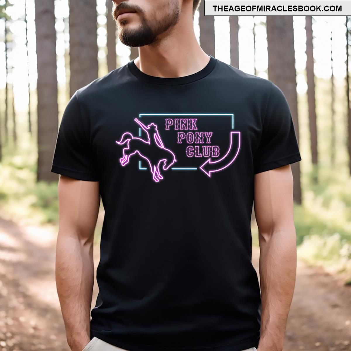 Pink Pony Girl Retro Horse Pink Pony Club Horse Lover T-shirt