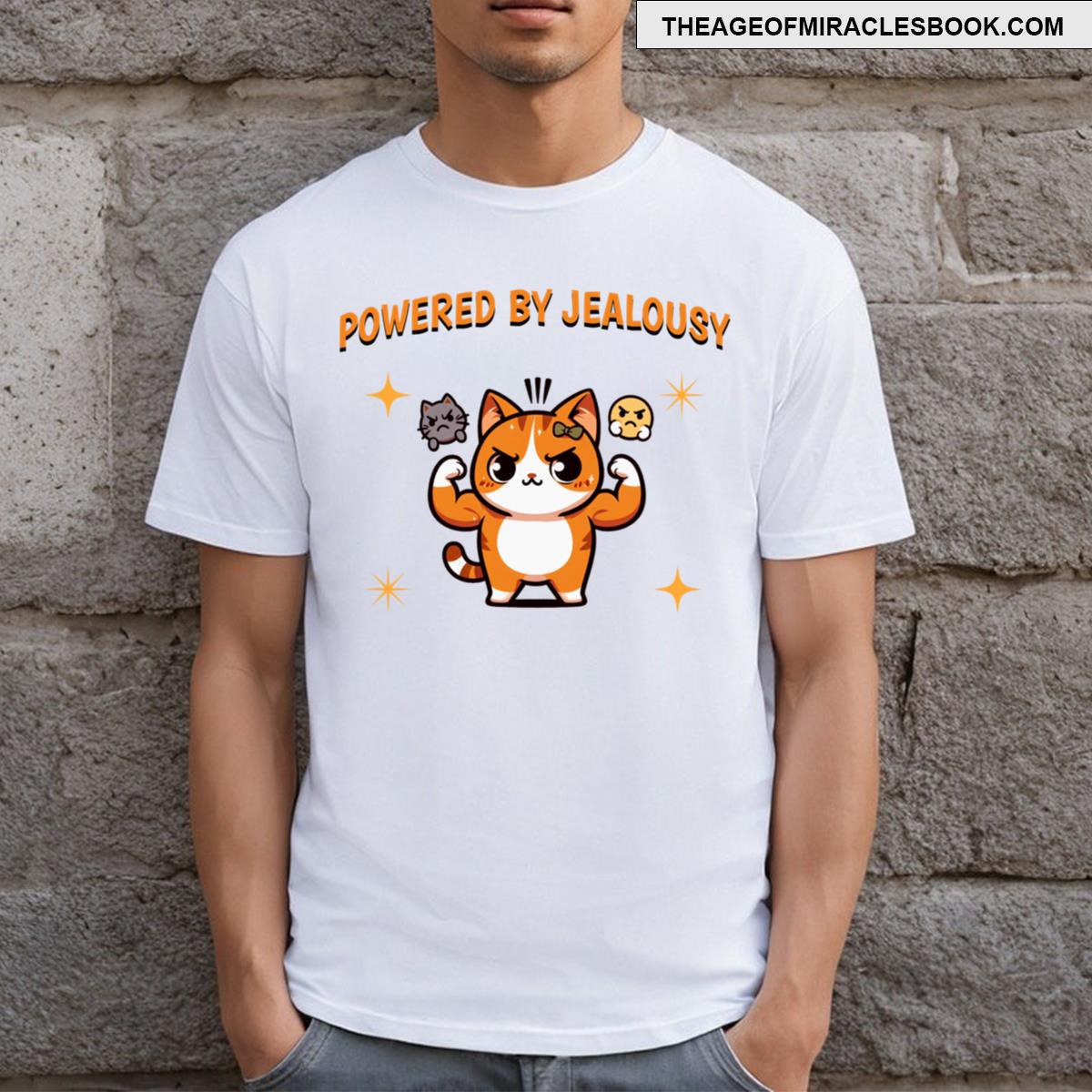 Powered By Jealousy Cat T-shirt