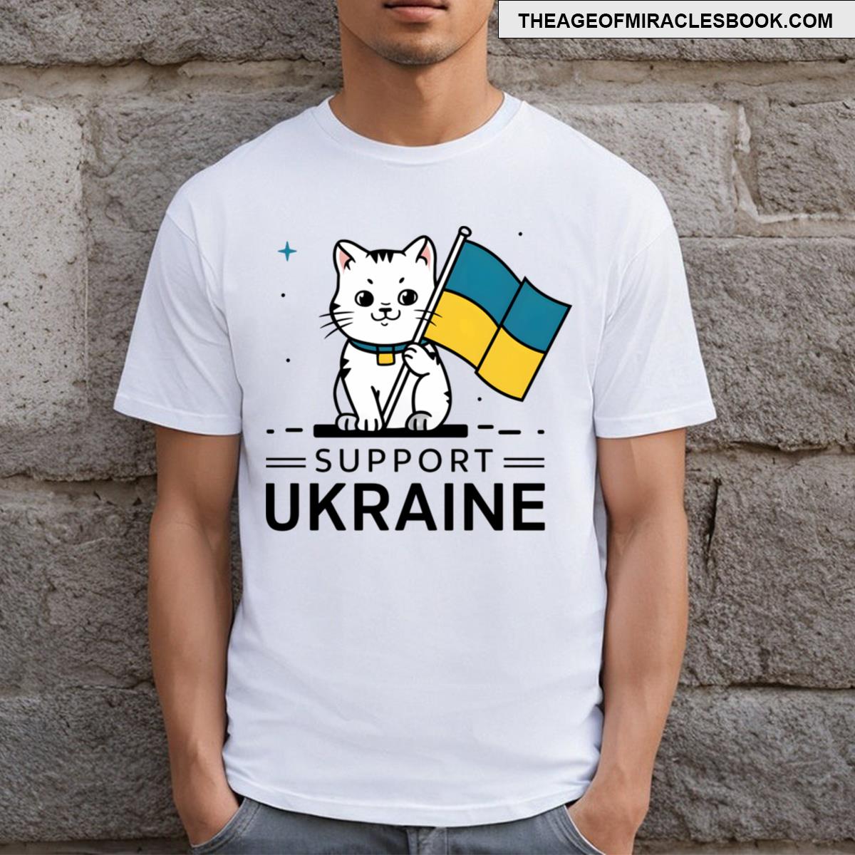 Proud Cat Supporting Ukraine Wear Your Solidarity T-shirt