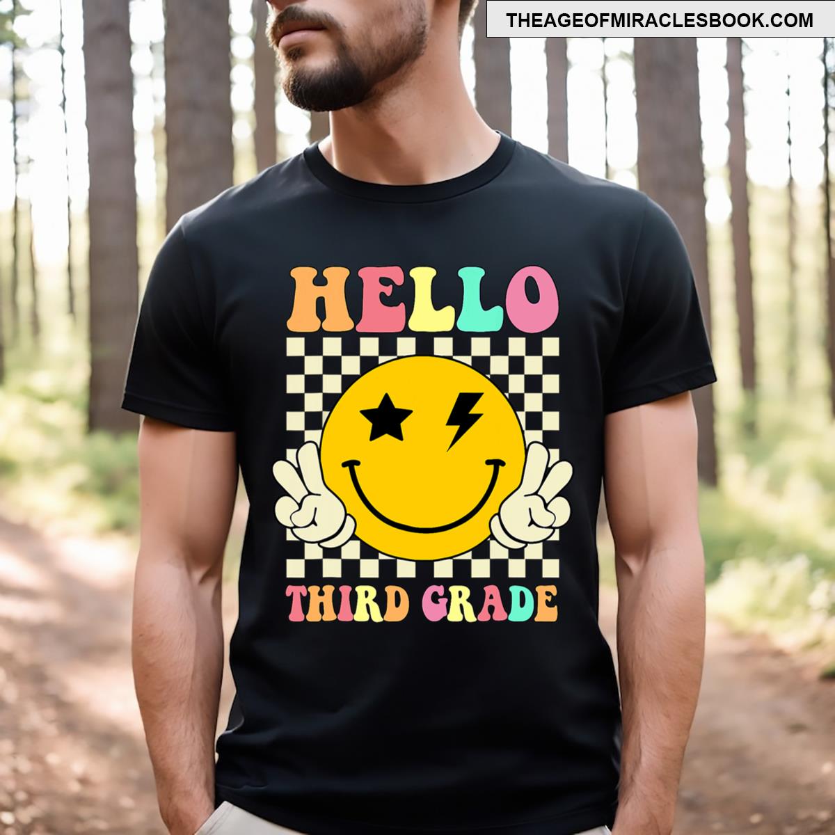 Kids Hello Third Grade Smile 3rd Grade Back To School T-shirt