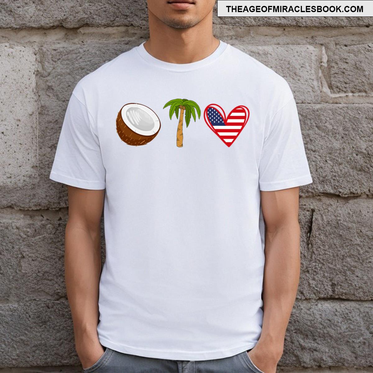 Funny Coconut Tree Meme Patriotic Kamala Statement Democrat T-shirt