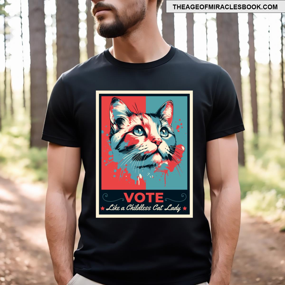 Childless Cat Ladies Vote Blue Funny Cat Moms T-shirt