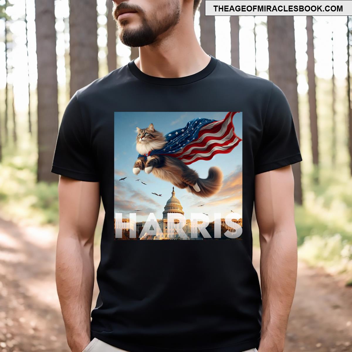 Funny Childless Cat Ladies For Harris 2024 T-shirt