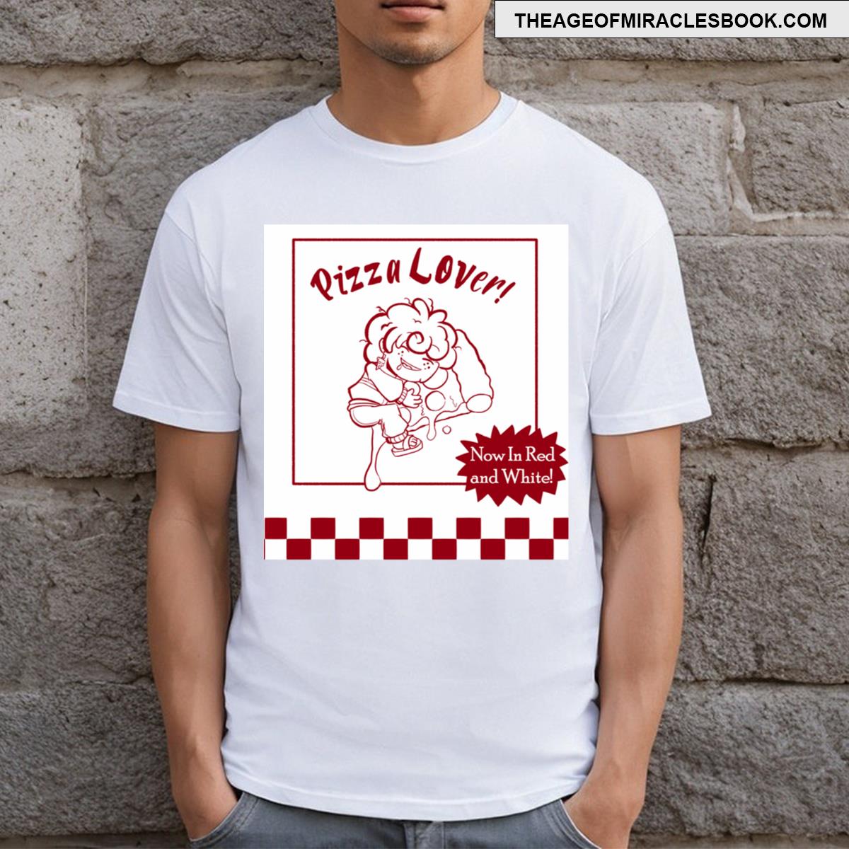 Pizza Lover White And Red Non Transparent T-shirt