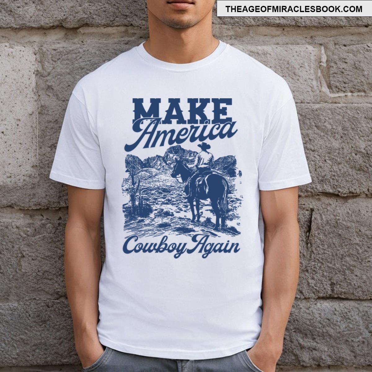 Make America Cowboy Again Vintage Style Retro Vintage Cowboy Rodeo T T-shirt