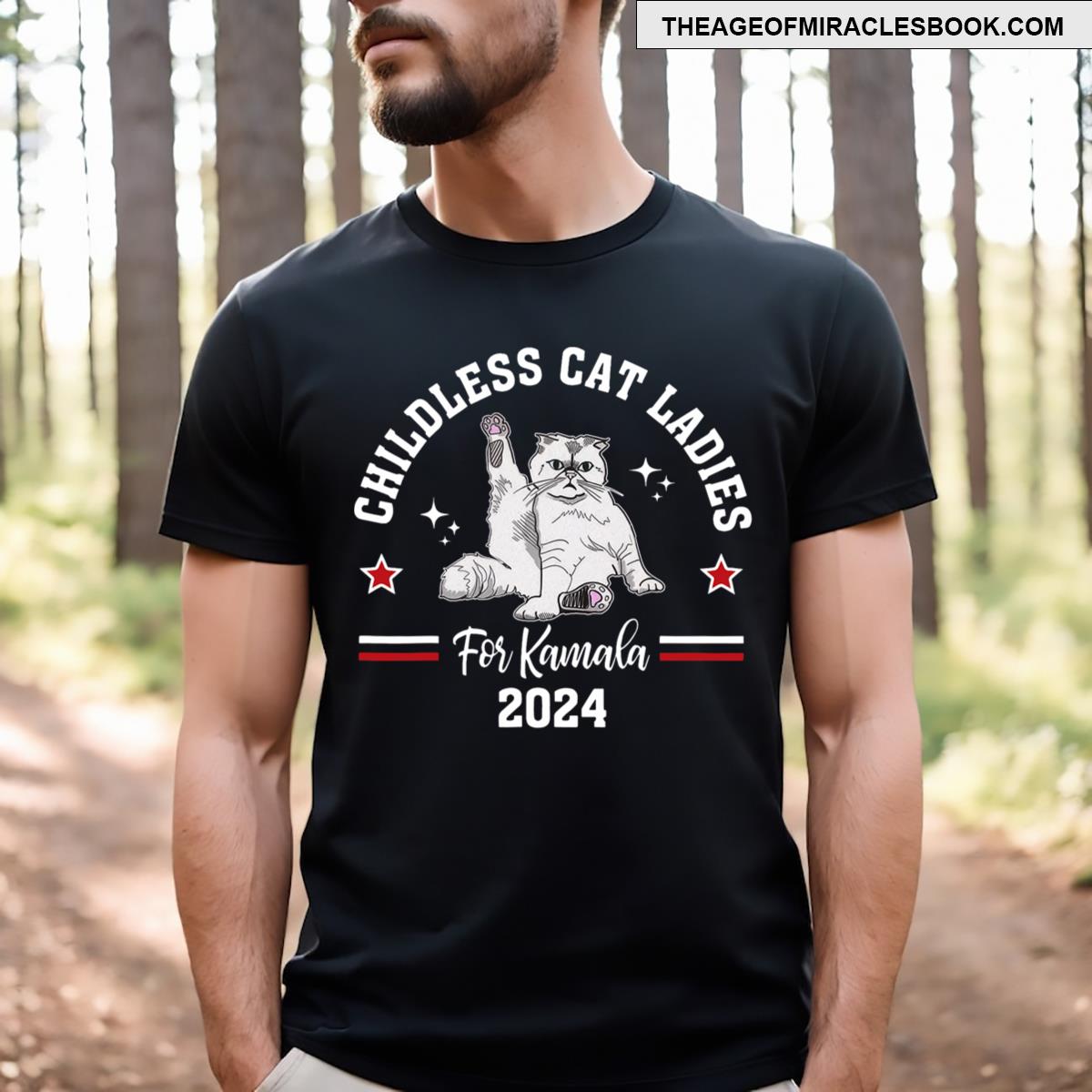 Childless Cat Ladies For Kamala Harris 2024 Election T-shirt