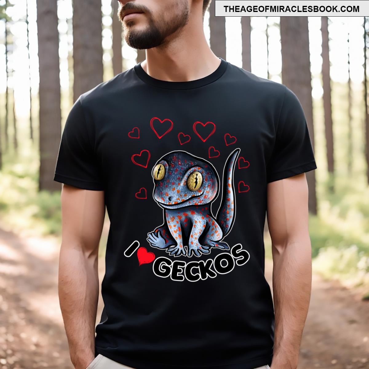 I Love Geckos Cute Gecko Tokay Design T-shirt