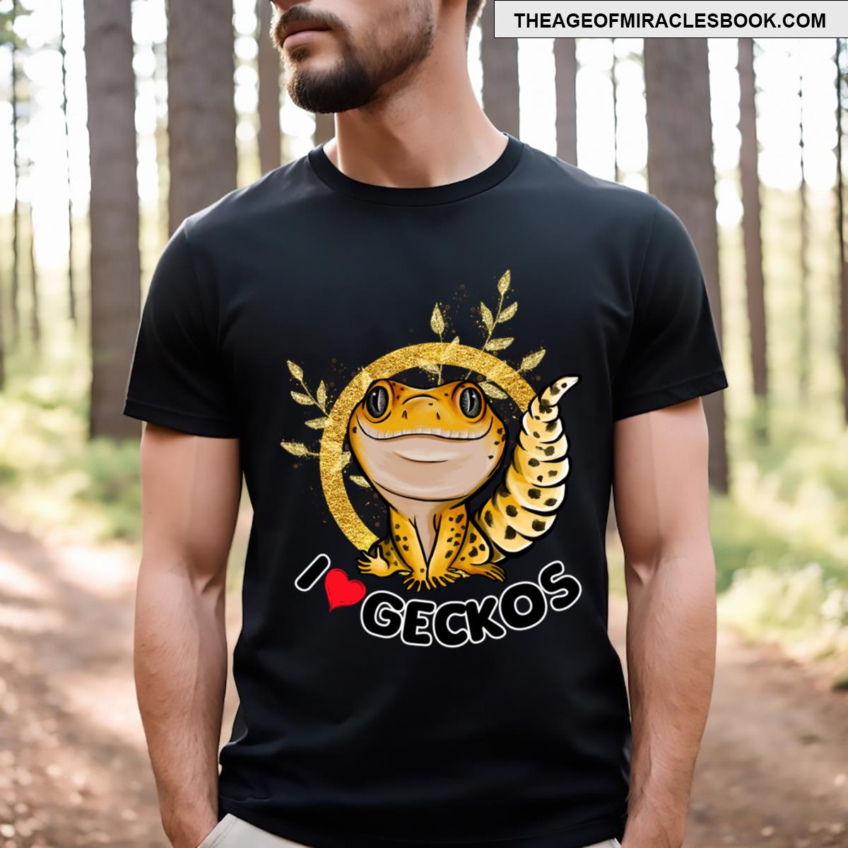 I Love Geckos Cute Leopard Gecko Design T-shirt