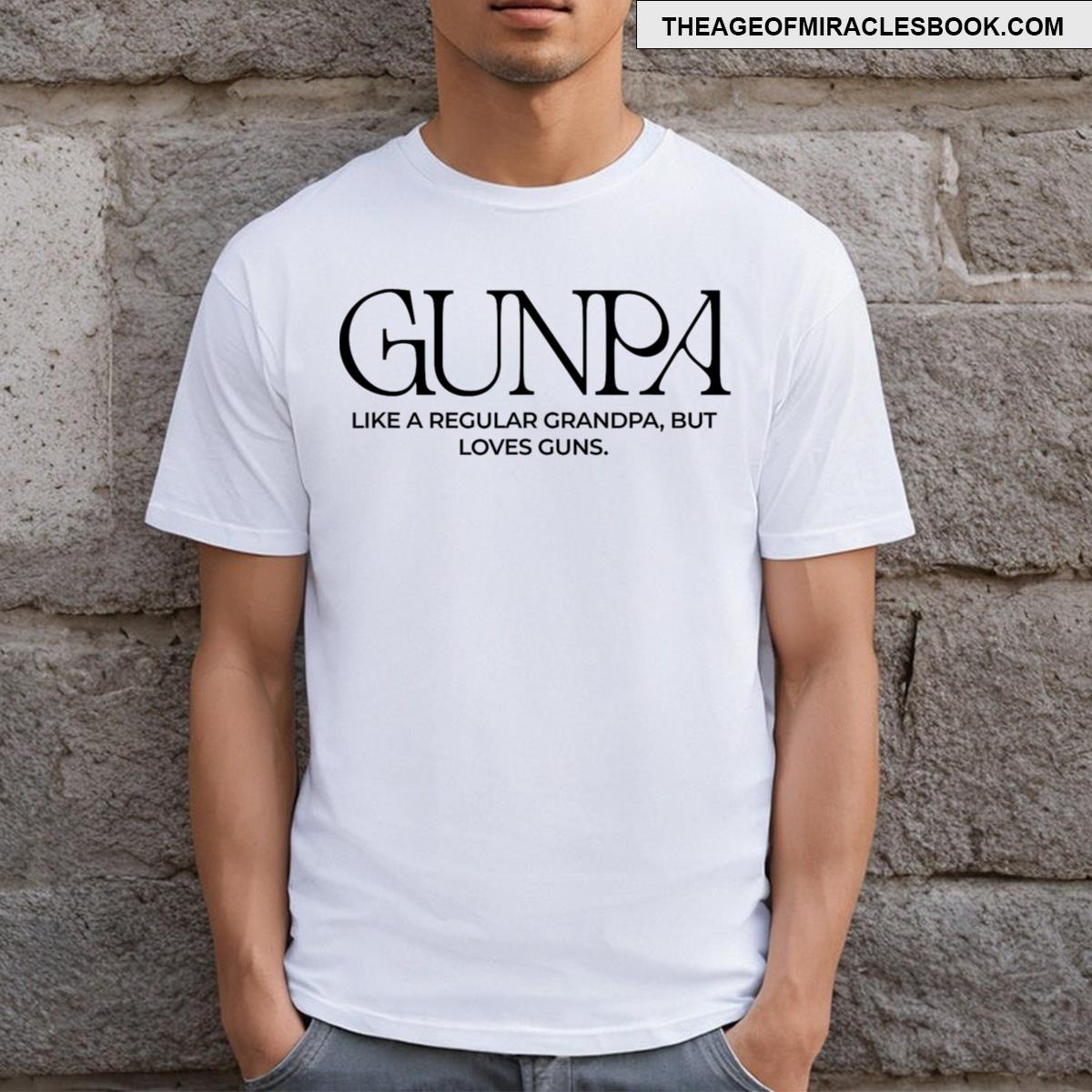 Grandpa Definition Gun Lover Gun Enthusiast Retro Gunpa T-shirt