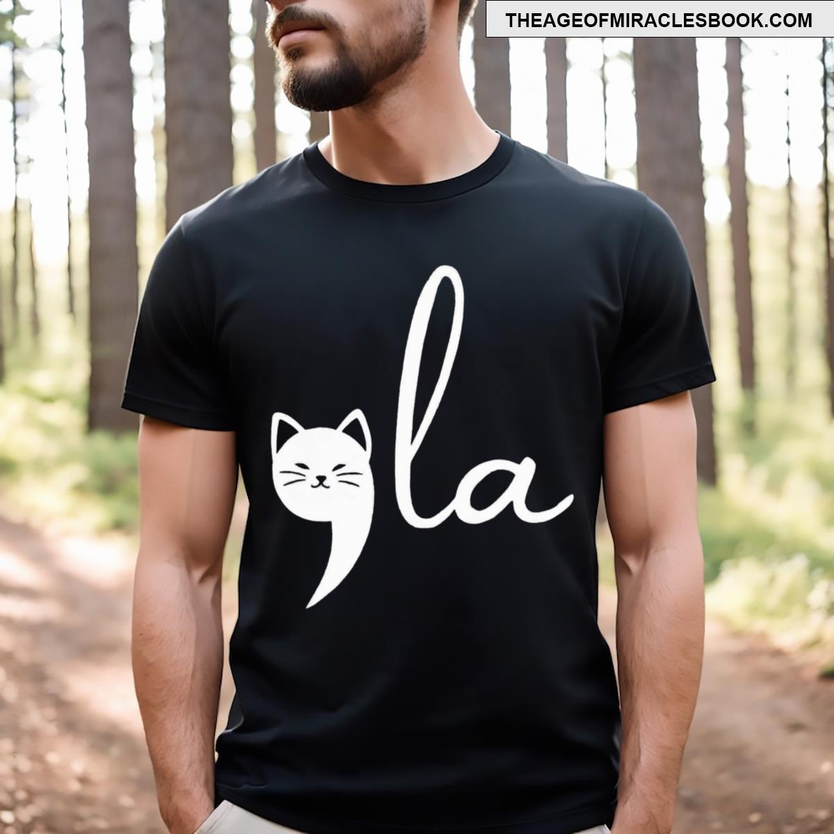 Funny Comma La Cat Ladies For Kamala Harris T-shirt