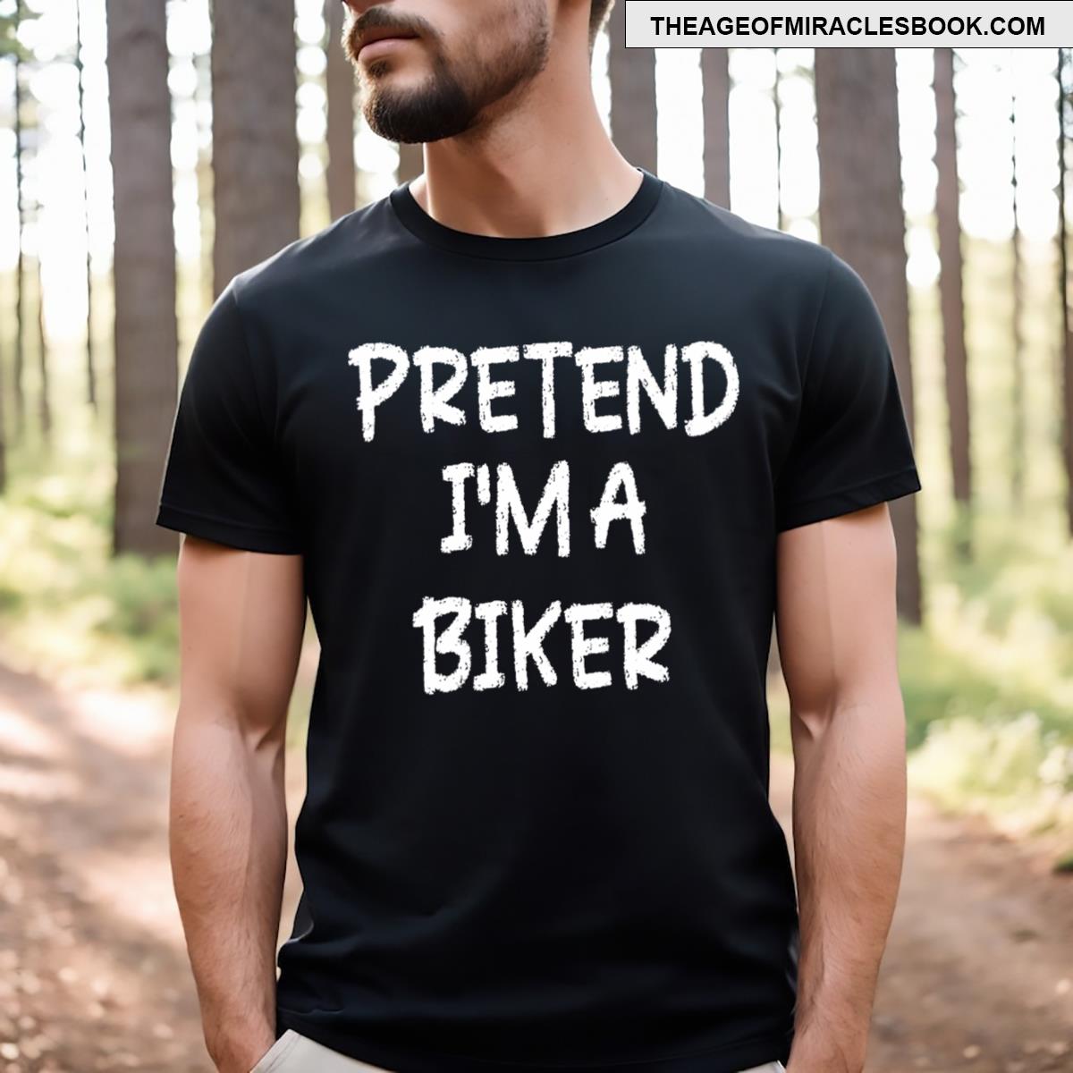Womens Pretend Im A Biker Lazy Last Minute Halloween Costume V Neck T-shirt