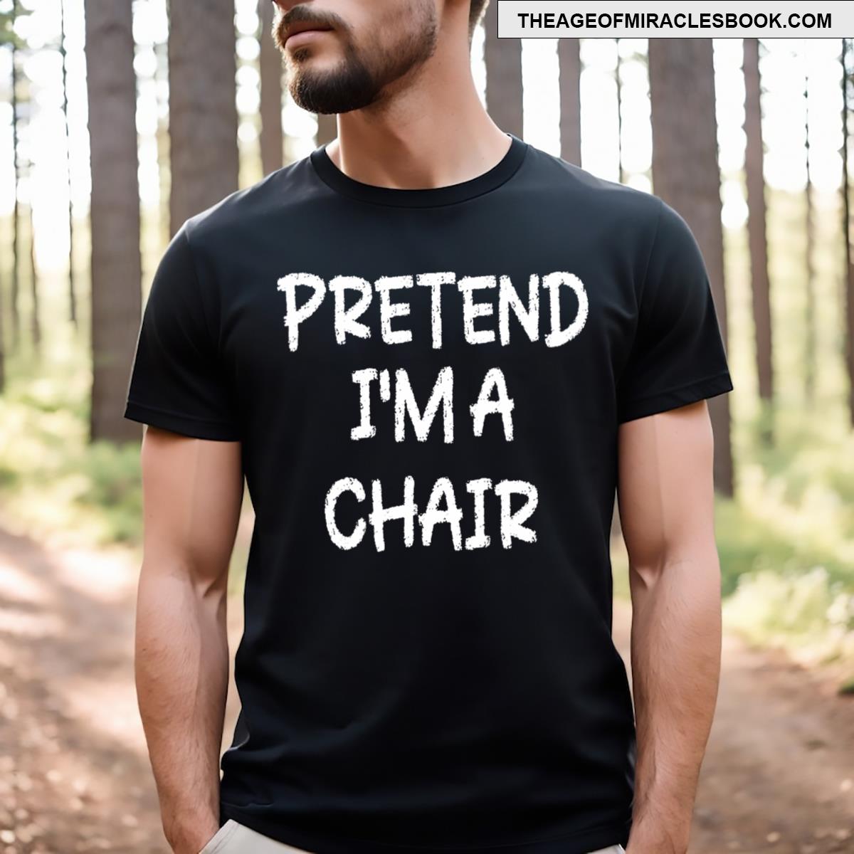 Womens Pretend Im A Chair Lazy Last Minute Halloween Costume V Neck T-shirt
