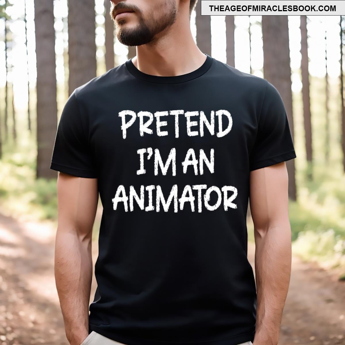 Womens Pretend Im An Animator Lazy Last Minute Halloween Costume V Neck T-shirt