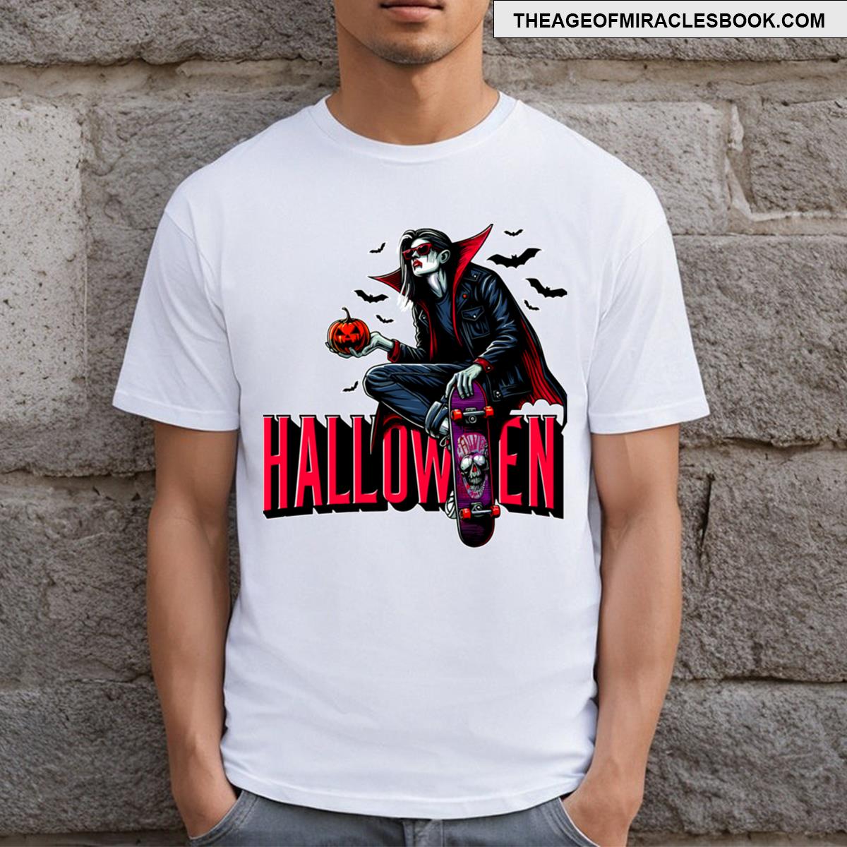 Skateboarding Halloween Spectacle T-shirt