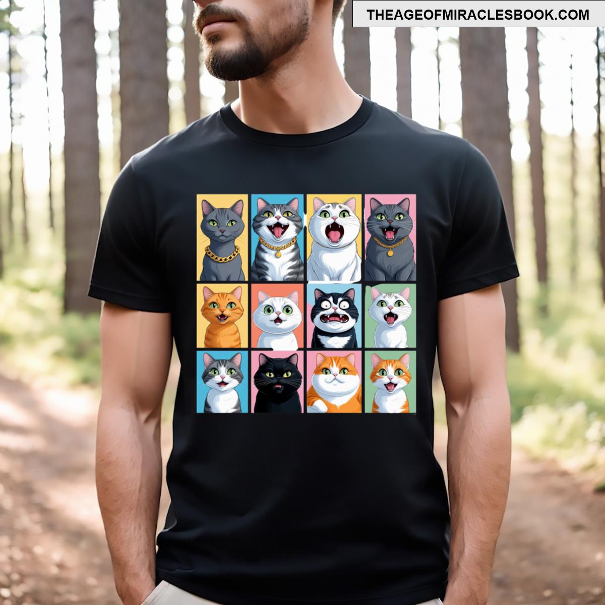 Cute Cat Emotion T-shirt