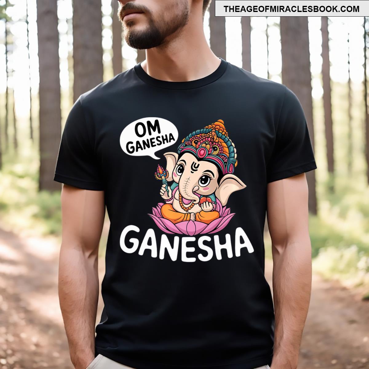 Hindu Ganesha Puja Elephant God India Meditation Yoga Murti T-shirt