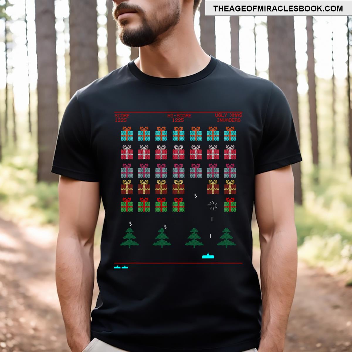 Ugly Christmas Style Retro Video Game T-shirt