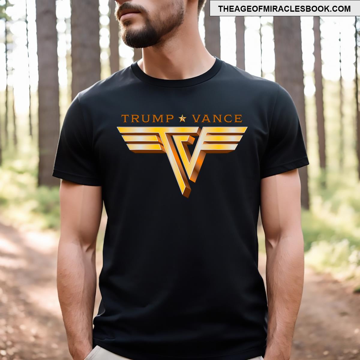 Trump Vance Tv Rocker Gold Logo Vintage Trump Vance 2024 T-shirt
