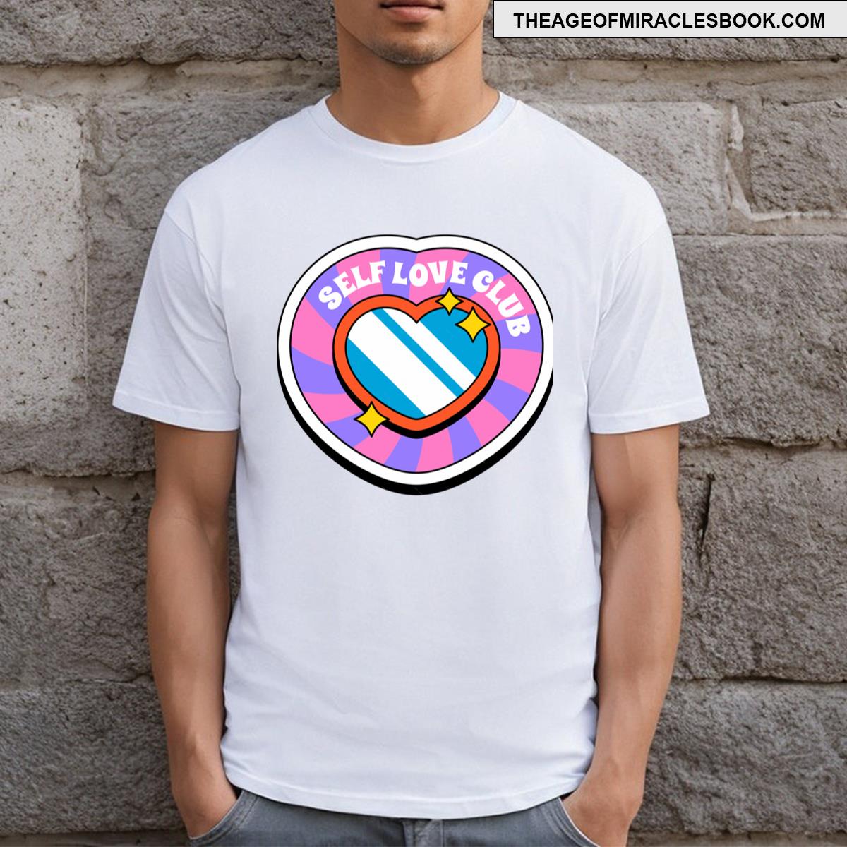 Self Love Club Retro Heart Sticker T-shirt