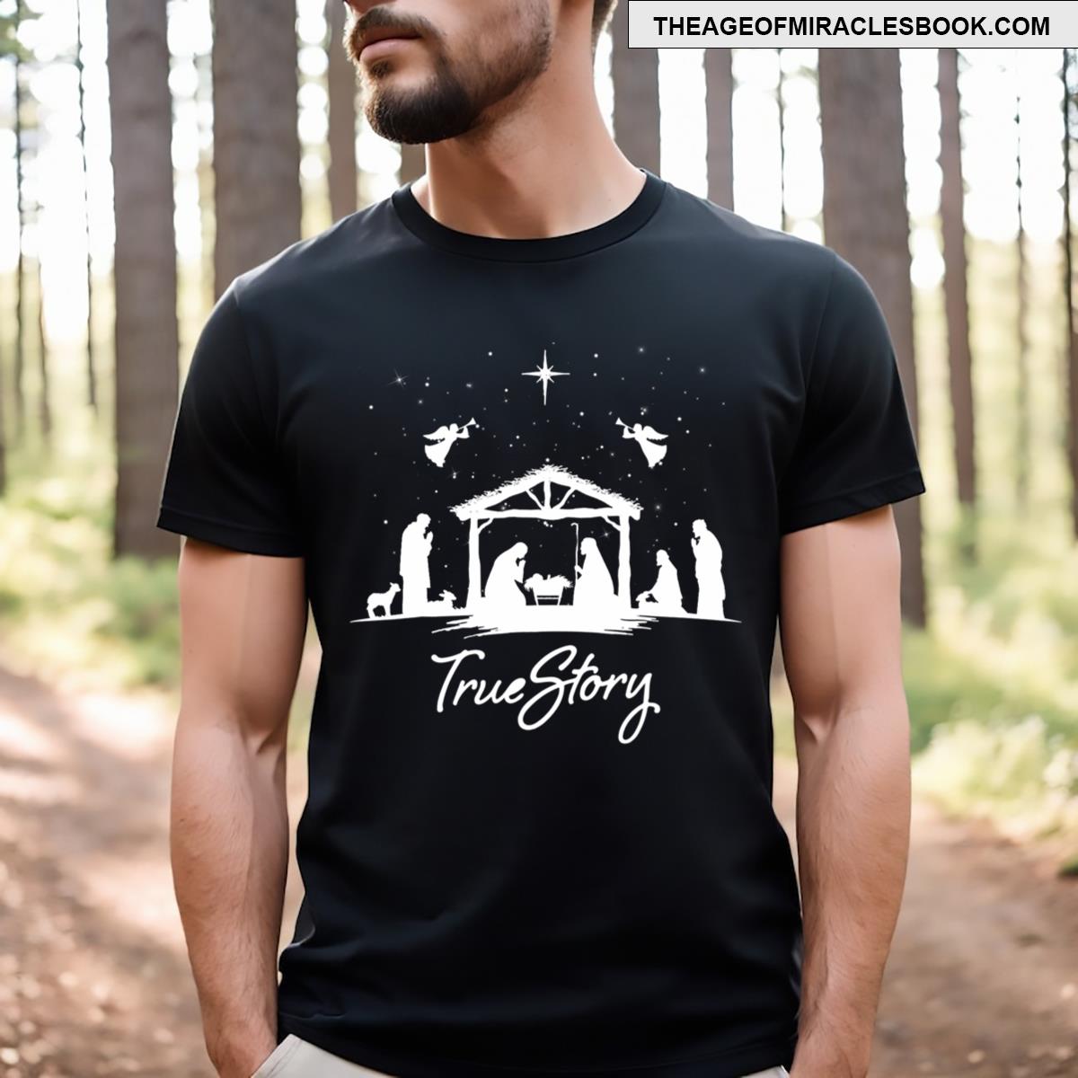 TRUE Story Christmas Nativity Jesus Christian Men Kids T-shirt