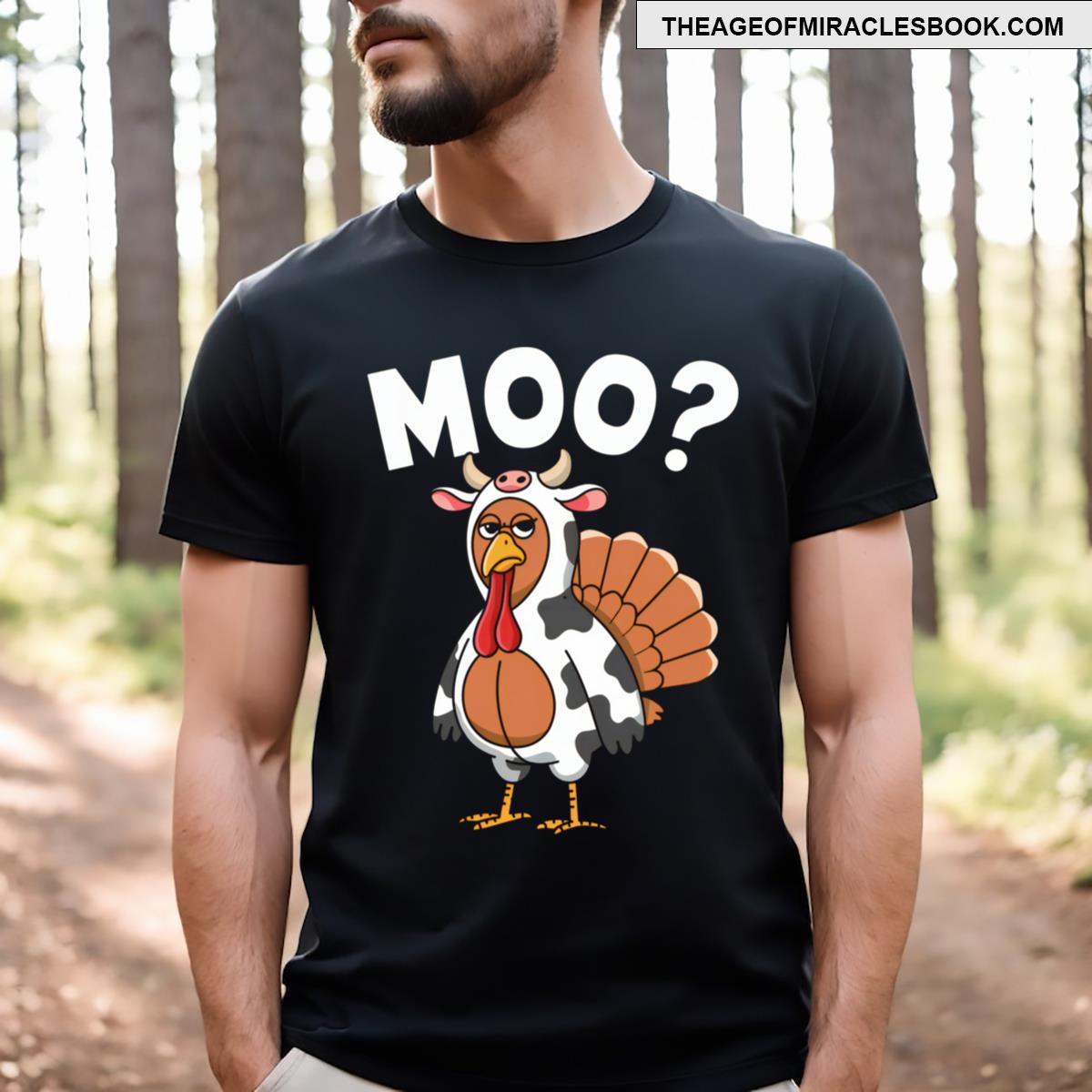 Turkey Moo Funny Thanksgiving Costume T-shirt