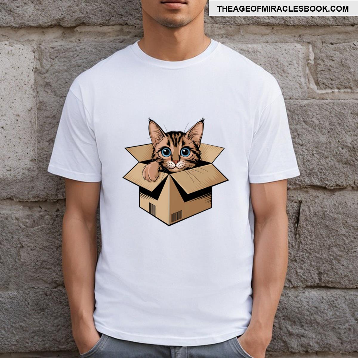 Peek A Boo Cat In A Box T-shirt