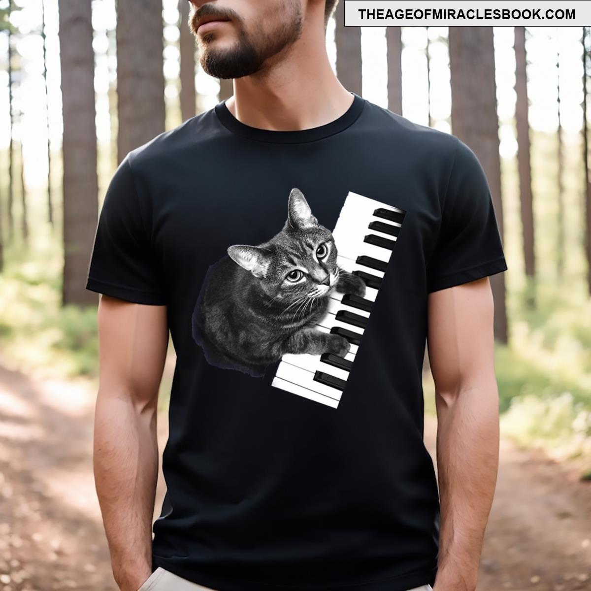 Piano Cat Tee T-shirt