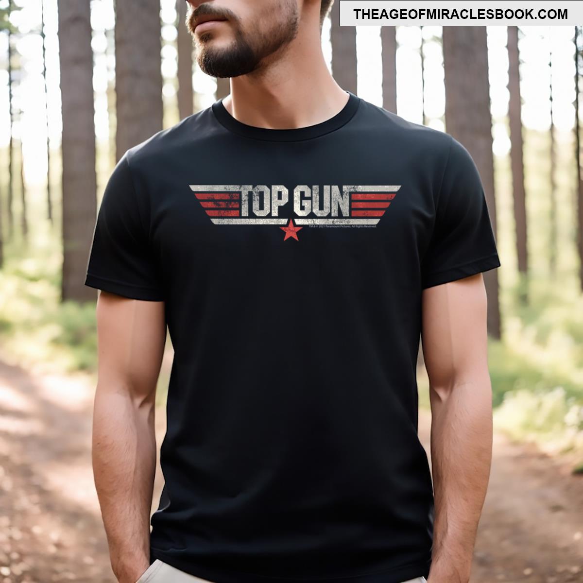 Top Gun Vintage Movie Stars Logo T-shirt