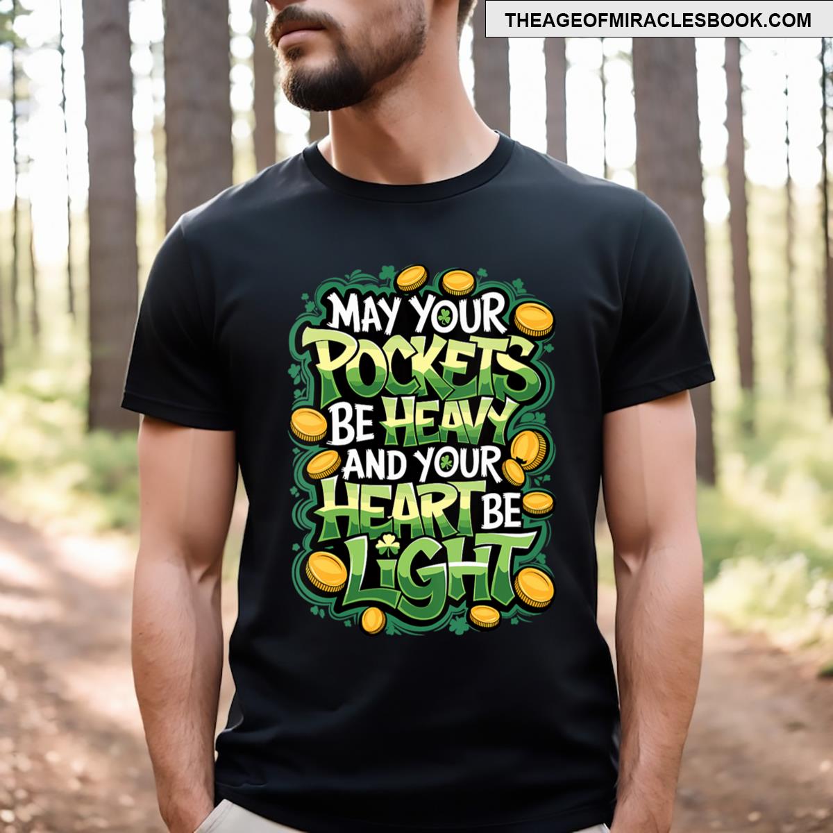 Womens Happy Irish Proverb St Patrick’s Day Quote V Neck T-shirt