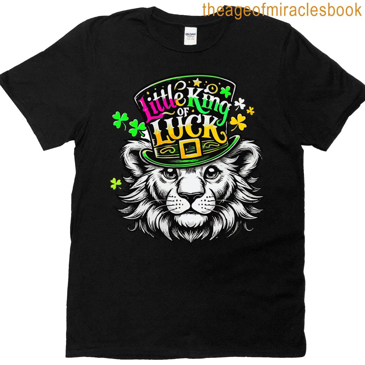 Cool Little King Of Luck St Patrick’s Day Lucky Irish Lion T-shirt