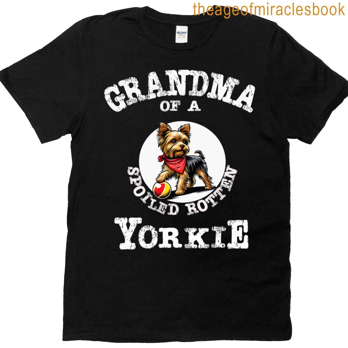 Grandmas Love Yorkshire Terrier Yorkie Gift T-shirt