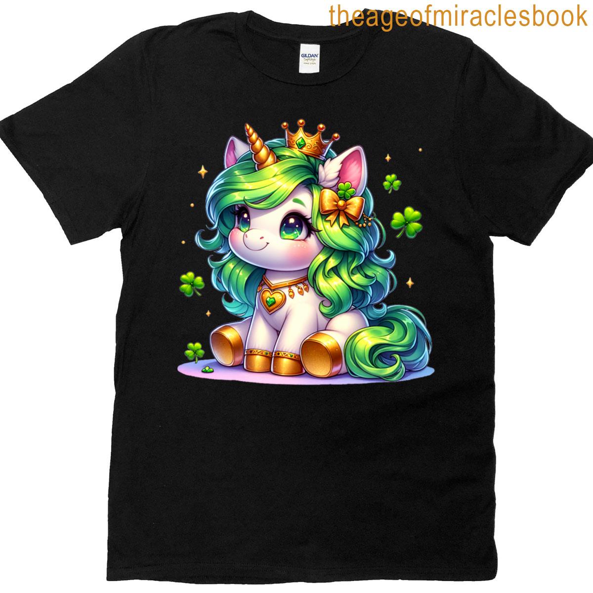 Unicorn St Patricks Day Girls Kids Shamrock Cute Unicorn T-shirt