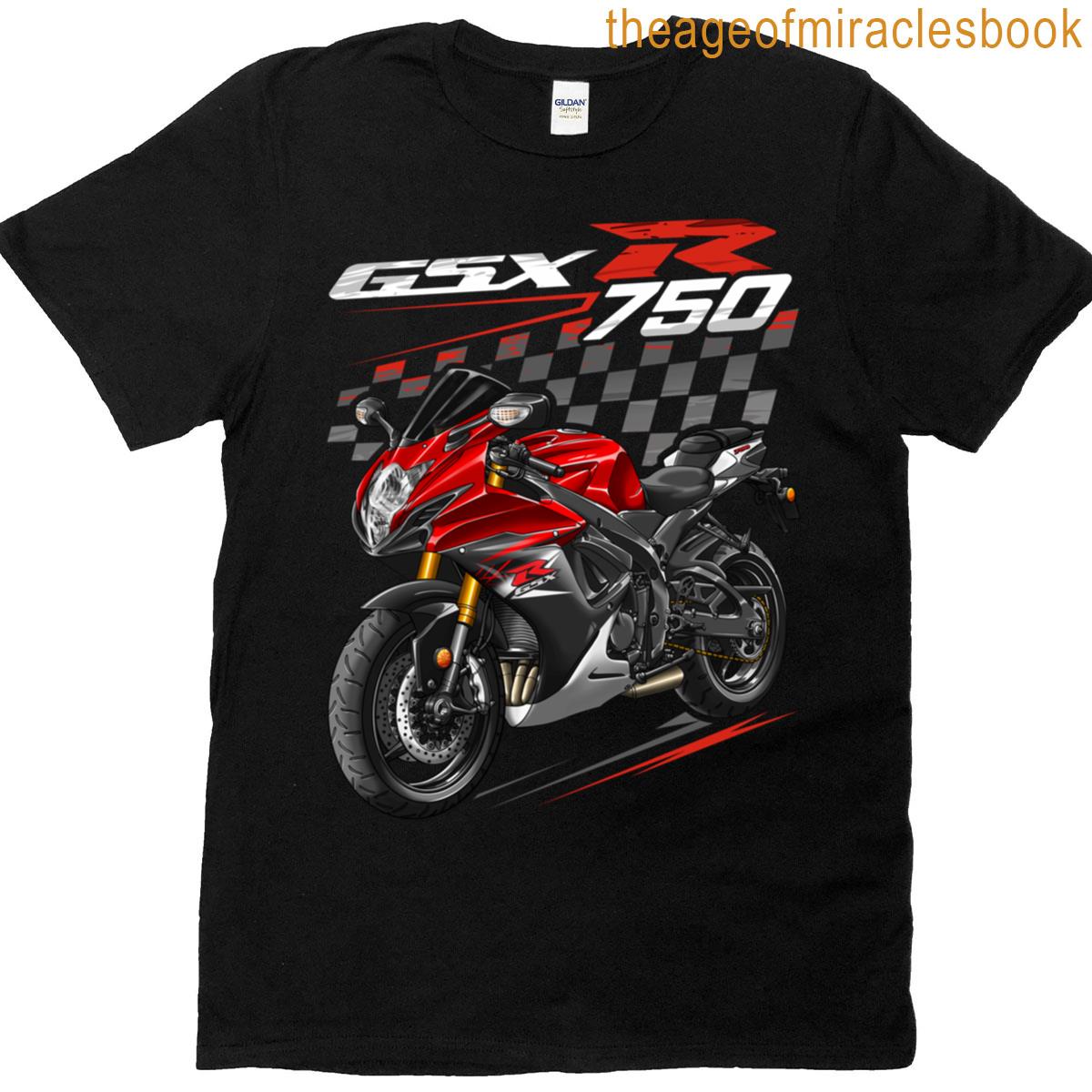 Suzuki Gsxr 750 2015 Glass Sparkle Black Pearl Mira Red For Motorcycle Riders T Shir T-shirt