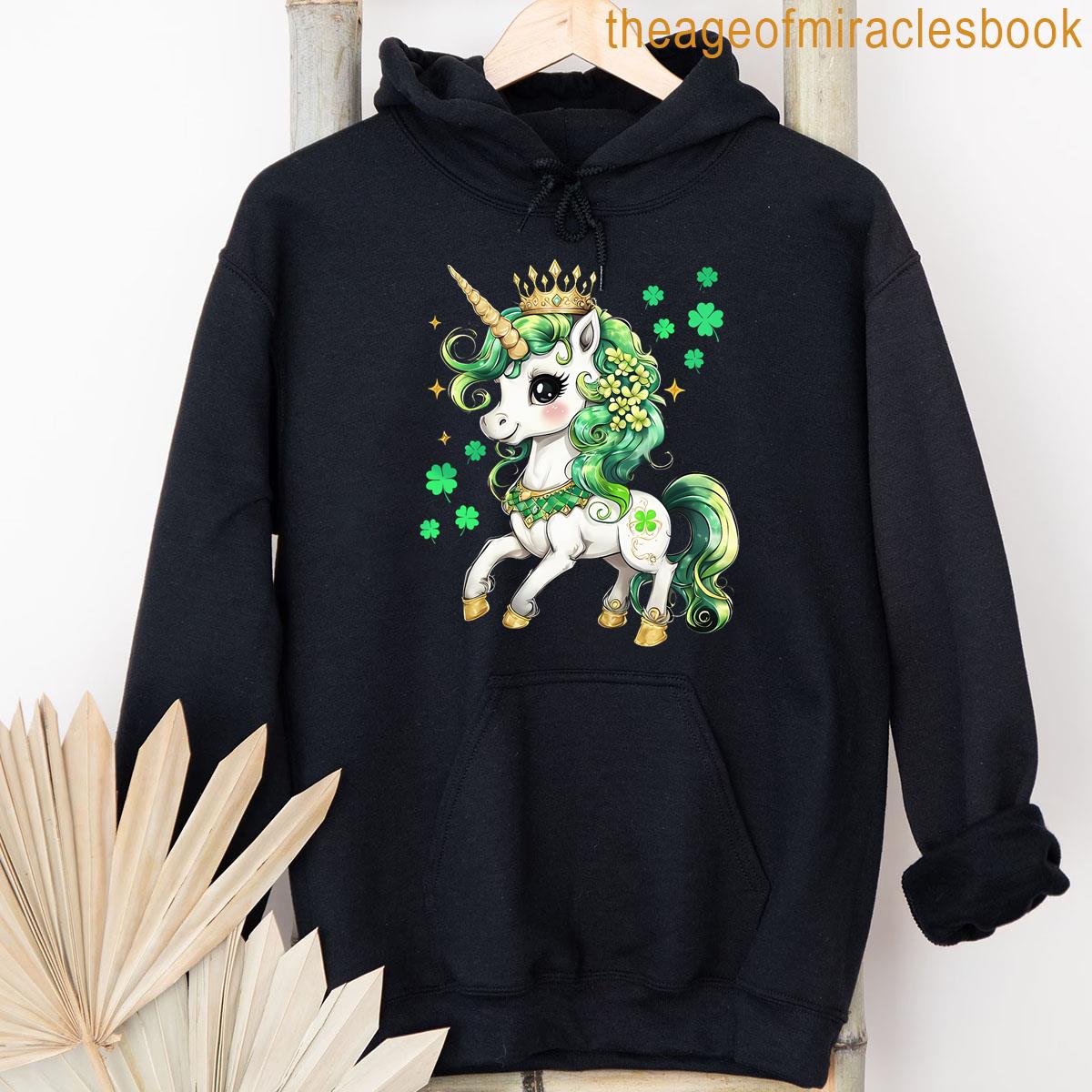 Alternative view of Unicorn Shamrock St Patricks Day Girls Kids Lepricorn T-shirt