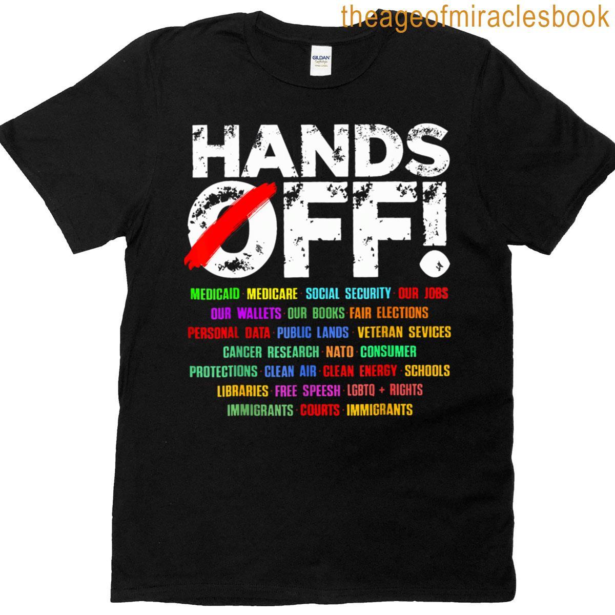 Protest Saturday April 5 Hands Off Men T-shirt