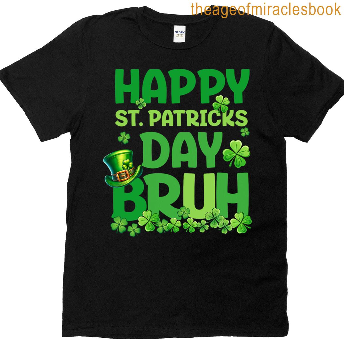 Bruh St Patricks Day Teens Boys Kids Saint Patricks Day T-shirt