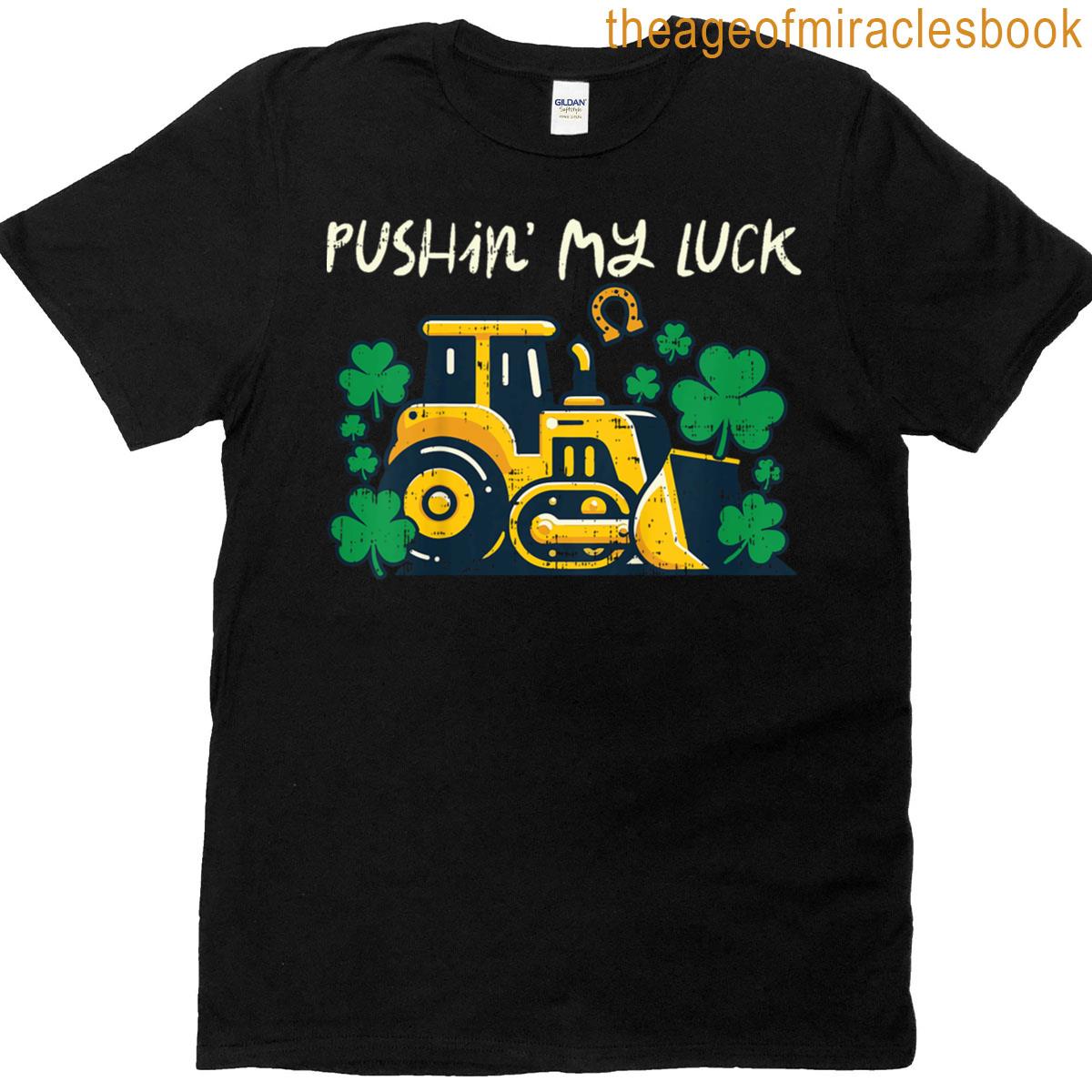 Kids St Patricks Day Bulldozer Saint Paddys Construction Boys Kid T-shirt