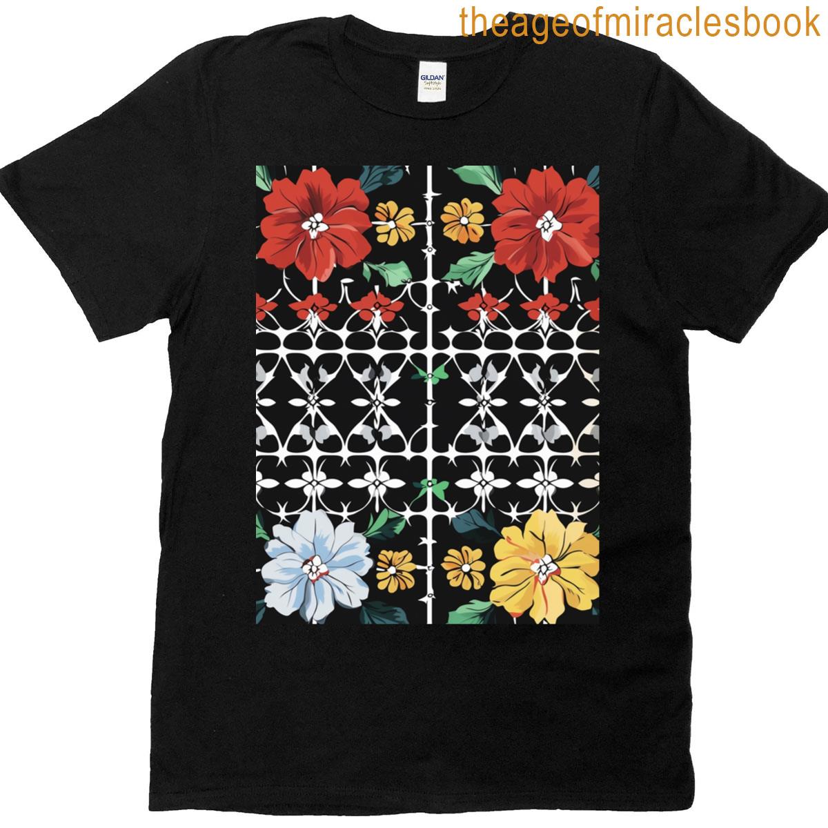 The Charm Of Symmetrical Flowers Graphic T-shirt