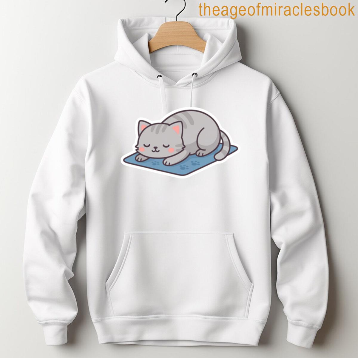 Alternative view of Zen Kitten In Childs Pose Kawaii Yoga Cat T-shirt