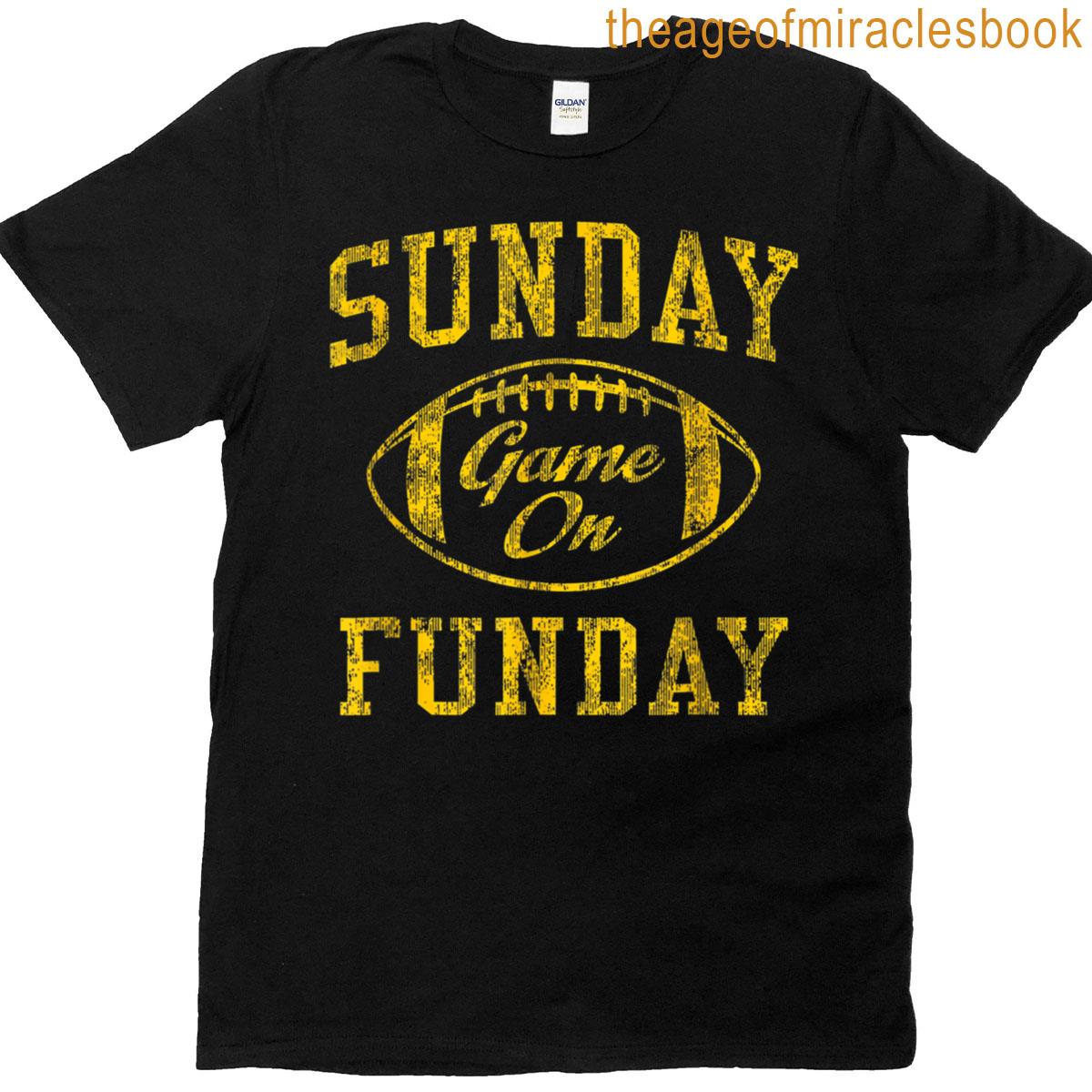 Sunday Funday Vintage Fun Day Sports Design T-shirt