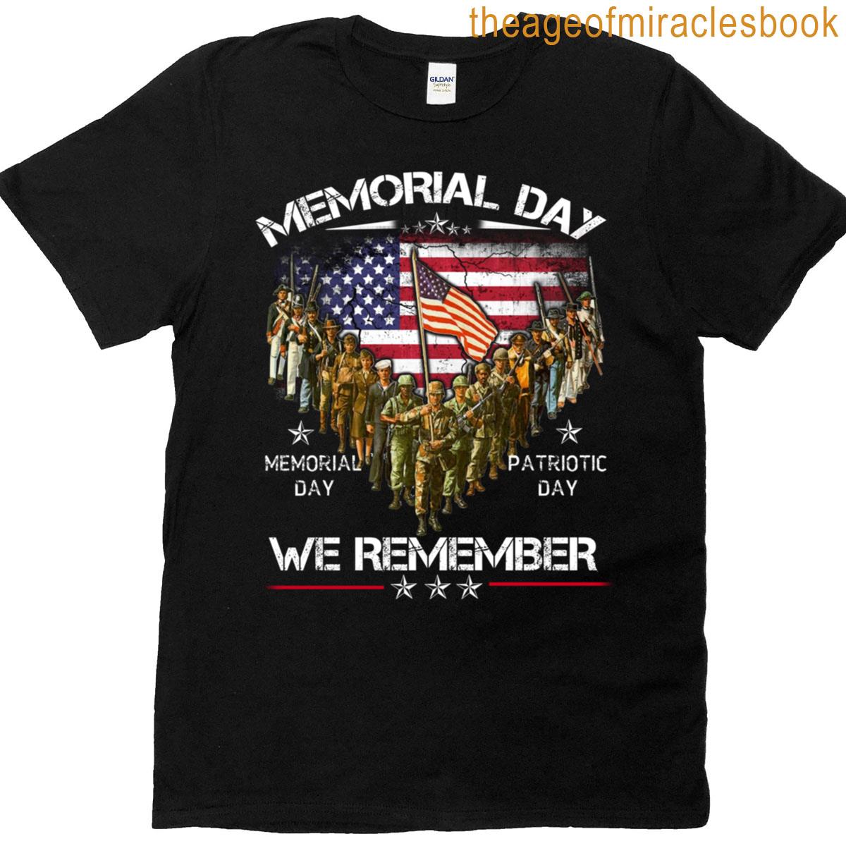 We Remember – Salute Military Memorial Day Us Flag T-shirt