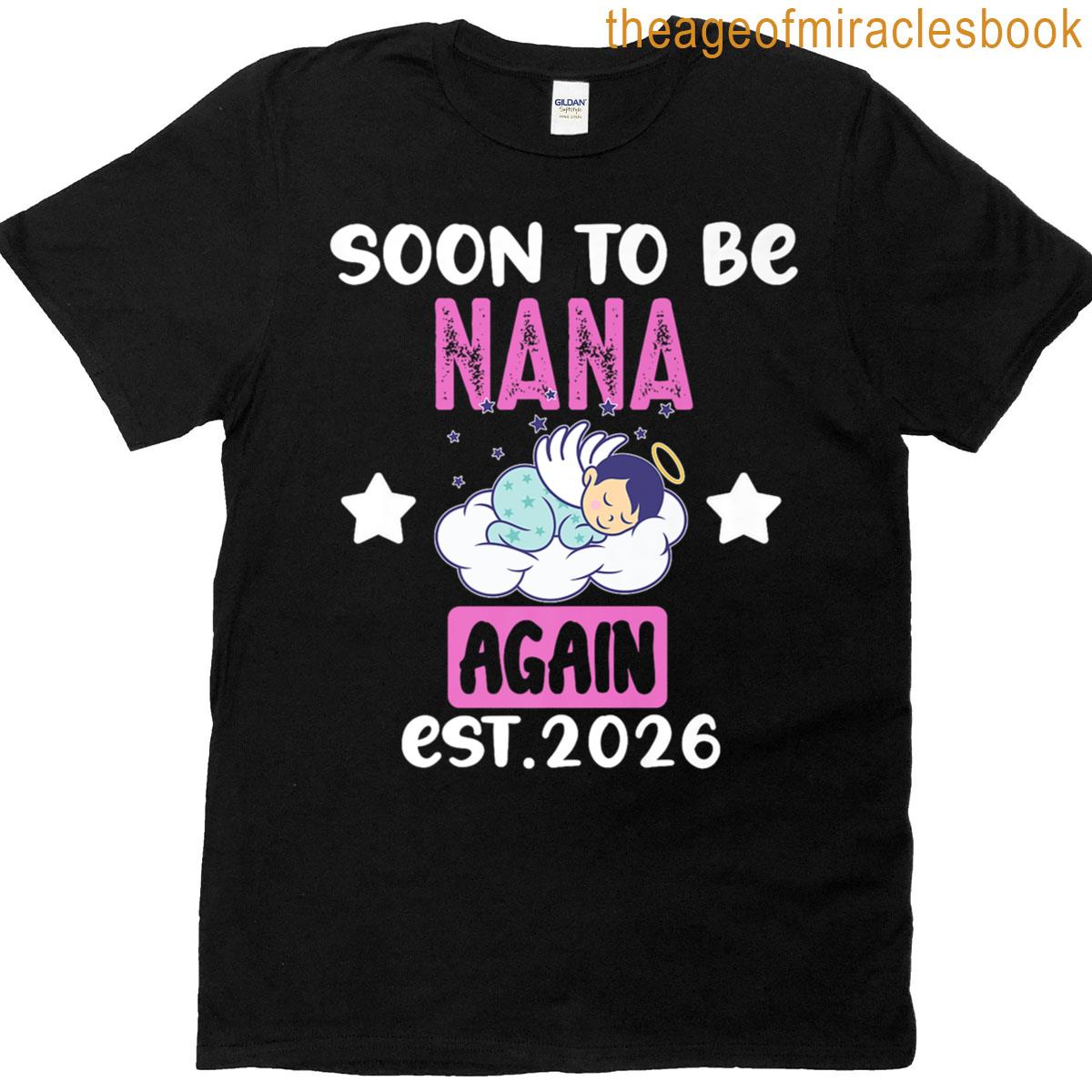 Soon To Be Nana Again 2026 Baby Boy Gender Reveal Match Premium T Shirt Soon To Be Nana Again 2026 Baby Boy Gender Reveal Match Premium Men Tshirt 