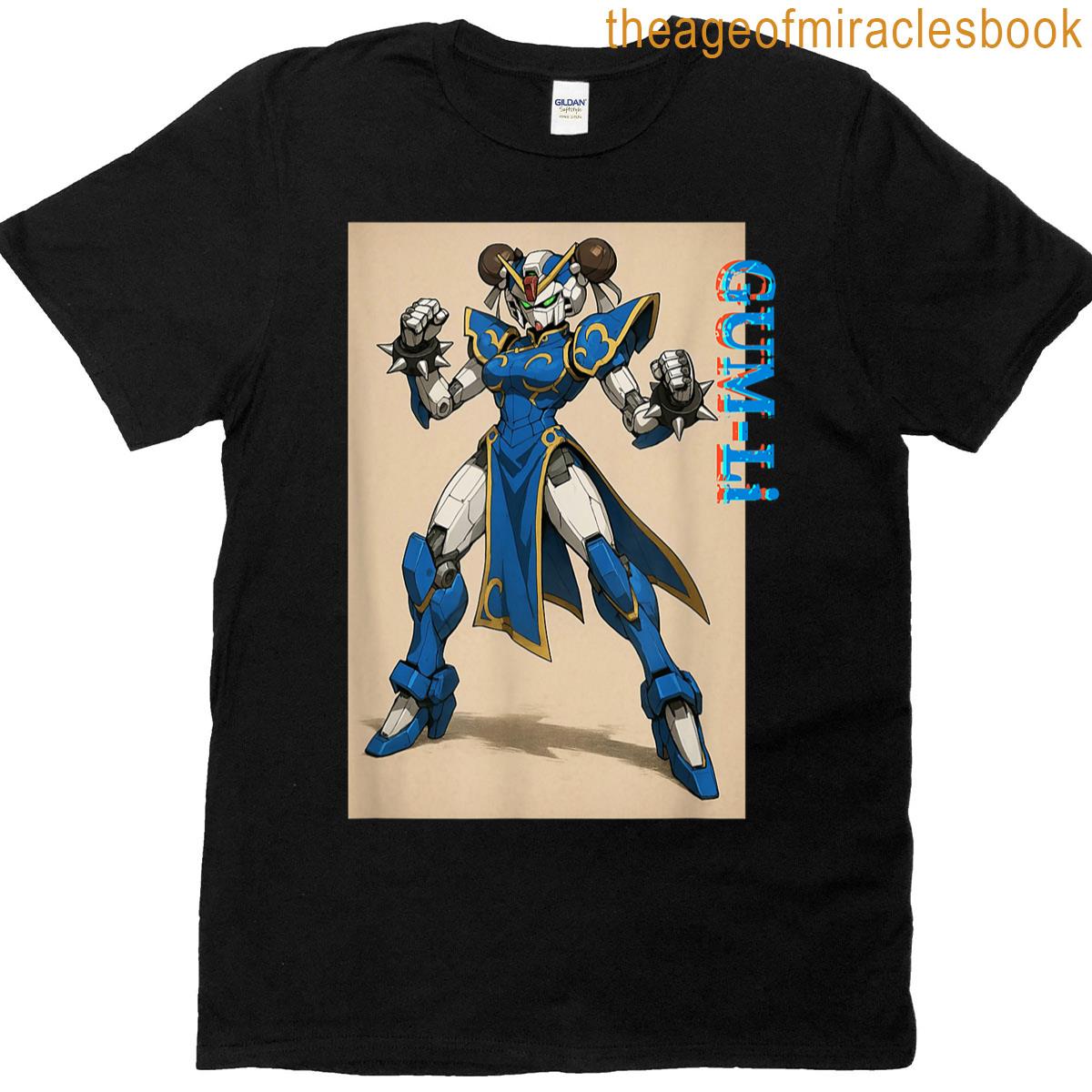 A Collaboration Print Of The Game And Mobile Suit Anime T-shirt