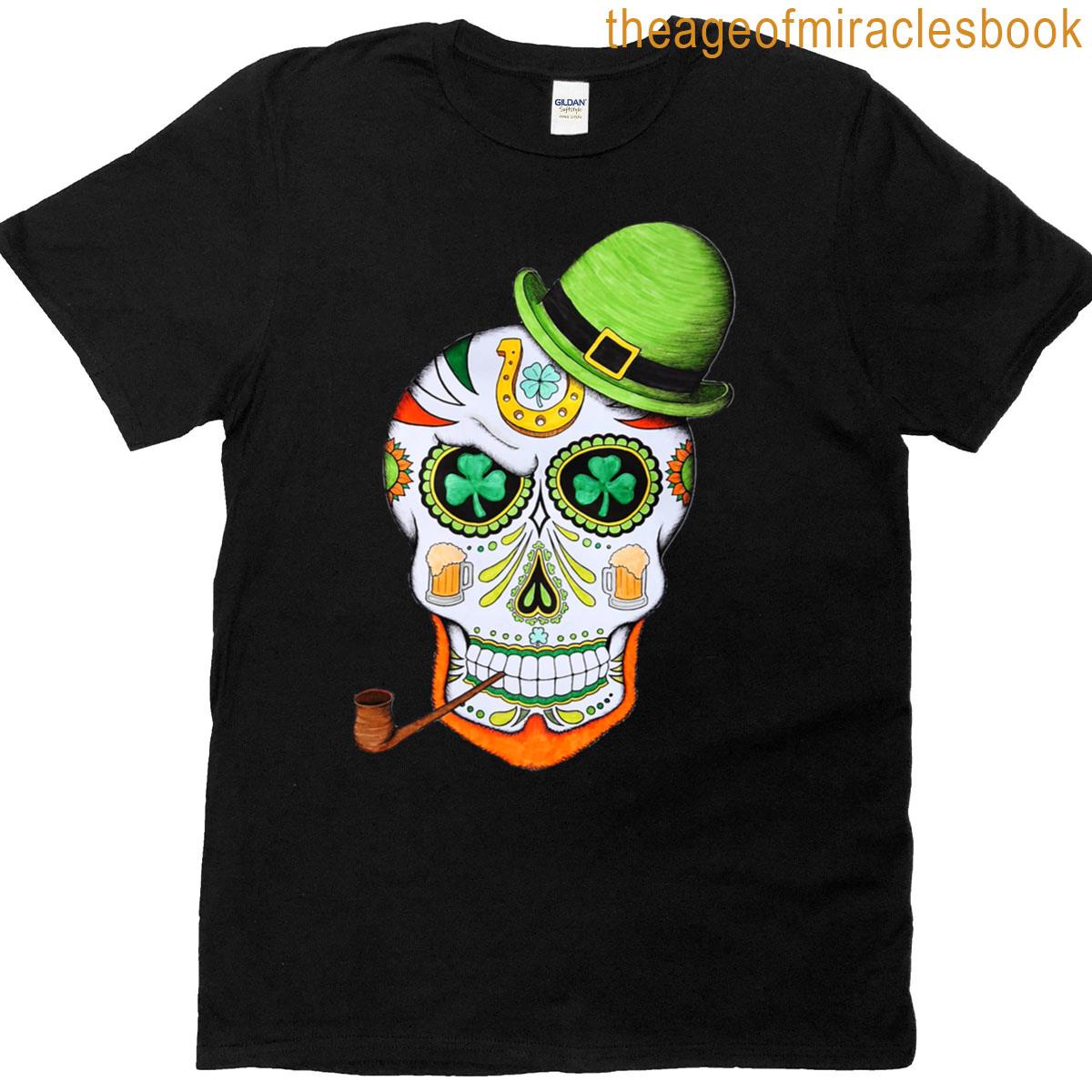 St Patricks Sugar Skull Premium T-shirt