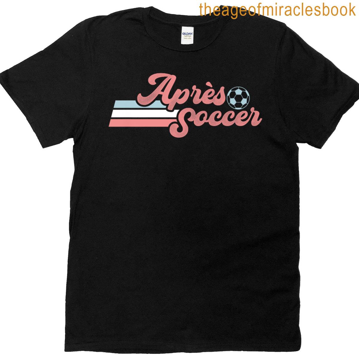Trendy Apres Soccer Retro Distressed Pastel Color Chest Logo Premium T-shirt