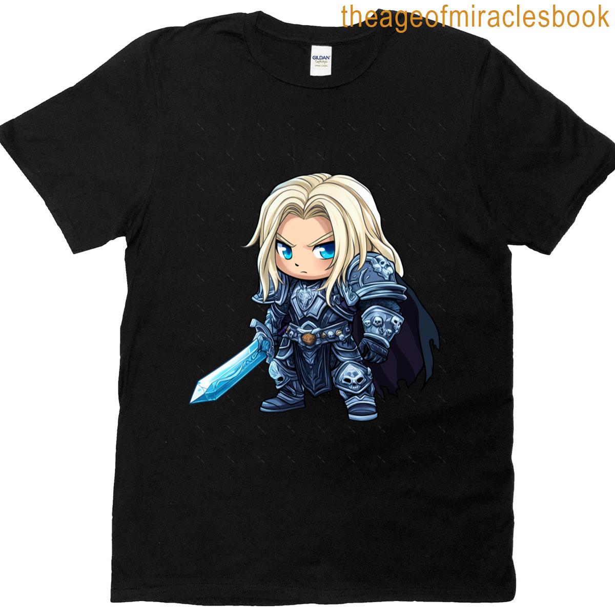 Arthas Menethil World Of Warcraft Chibi Oversized T-shirt