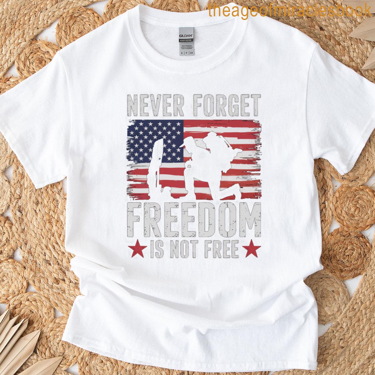Never Forget Patriotic American Memorial Day 2025 T-shirt